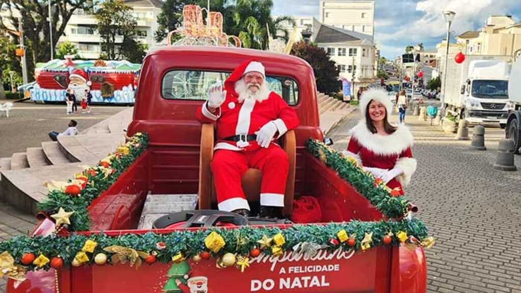 Visita da Picape do Papai Noel em São Marcos é adiada para quinta-feira (11) devido a instabilidade climática