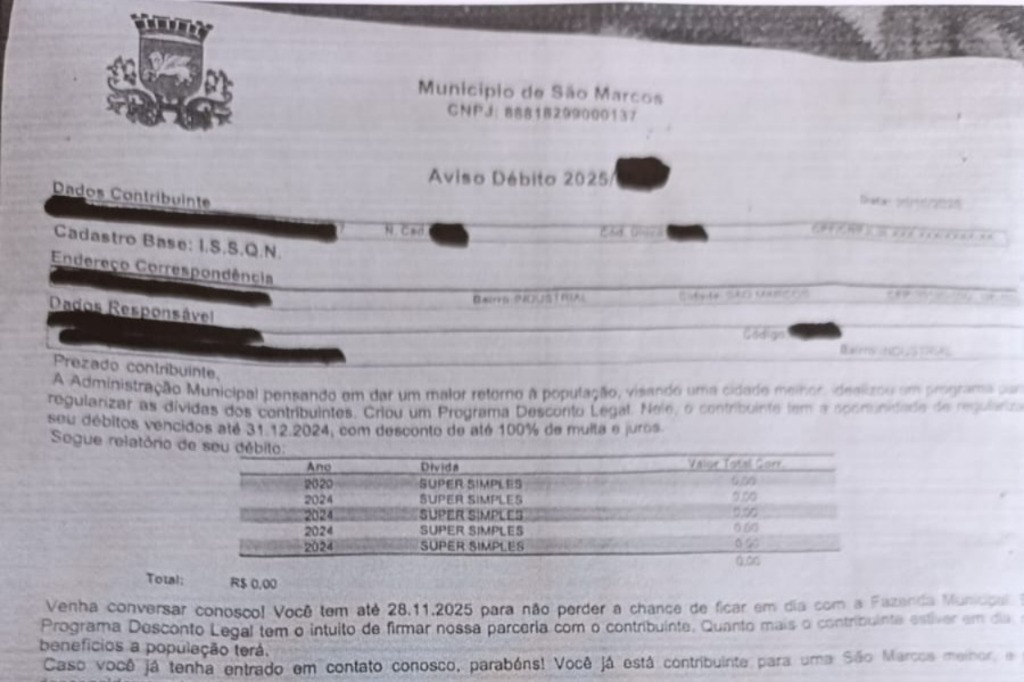 Vereadora Sabrina Reis cobra explicação sobre cartas de cobrança enviadas pela Prefeitura e setor da Fazenda esclarecimentos procedimentos